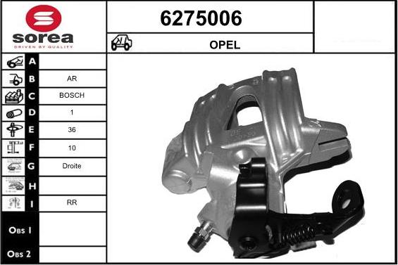 STARTCAR 6275006 - Bremžu suports autospares.lv