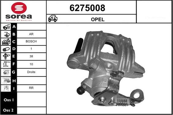 STARTCAR 6275008 - Bremžu suports autospares.lv