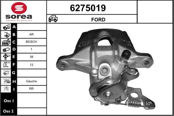 STARTCAR 6275019 - Bremžu suports www.autospares.lv