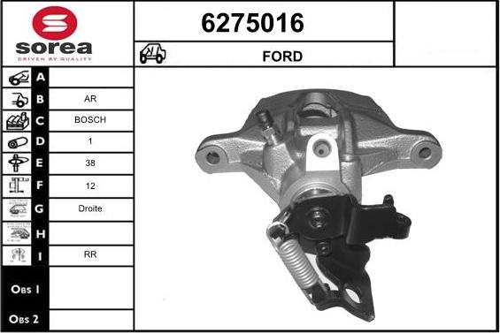 STARTCAR 6275016 - Bremžu suports autospares.lv