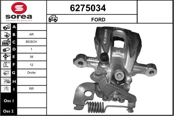 STARTCAR 6275034 - Brake Caliper www.autospares.lv