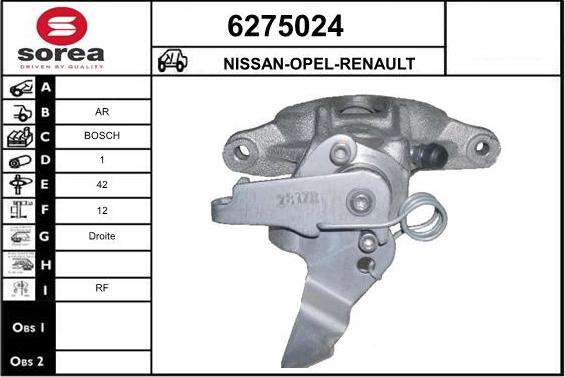 STARTCAR 6275024 - Brake Caliper www.autospares.lv