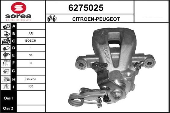 STARTCAR 6275025 - Bremžu suports www.autospares.lv