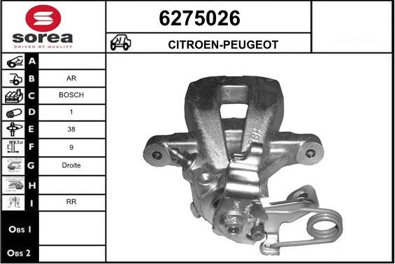 STARTCAR 6275026 - Bremžu suports www.autospares.lv