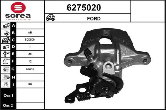 STARTCAR 6275020 - Bremžu suports www.autospares.lv