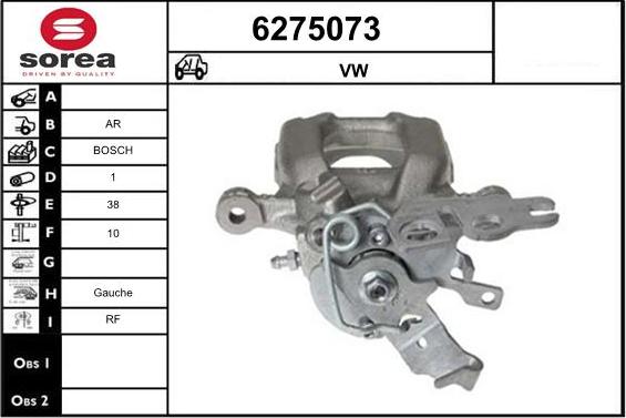 STARTCAR 6275073 - Brake Caliper www.autospares.lv