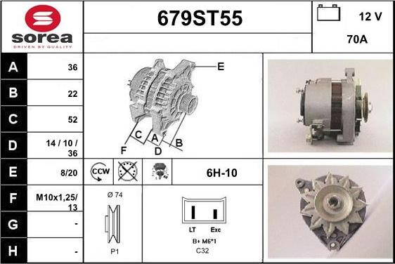 STARTCAR 679ST55 - Ģenerators autospares.lv