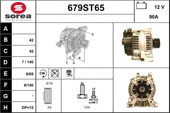 STARTCAR 679ST65 - Ģenerators autospares.lv