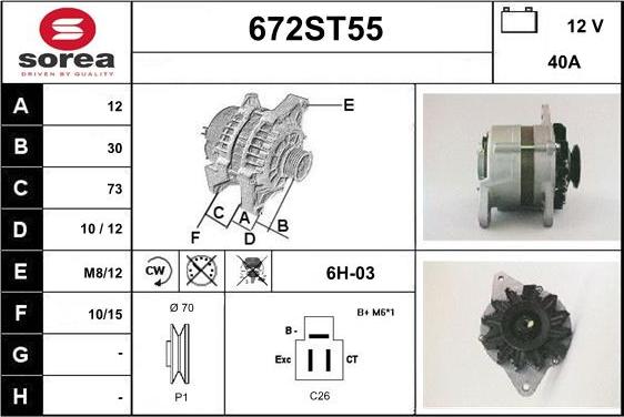 STARTCAR 672ST55 - Генератор www.autospares.lv