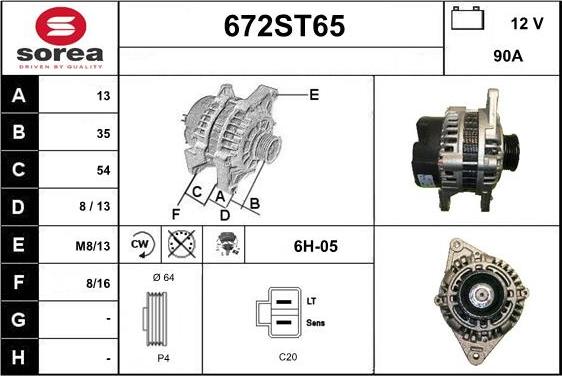 STARTCAR 672ST65 - Генератор www.autospares.lv