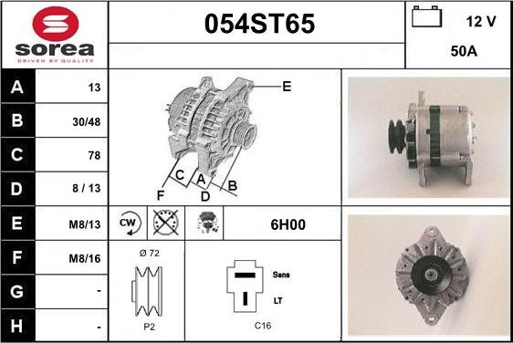 STARTCAR 054ST65 - Ģenerators www.autospares.lv