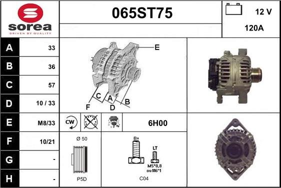 STARTCAR 065ST75 - Ģenerators autospares.lv