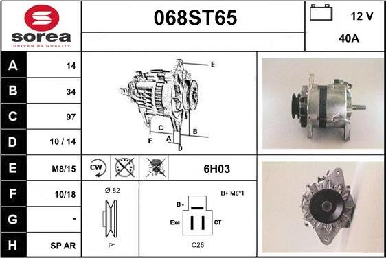 STARTCAR 068ST65 - Генератор www.autospares.lv