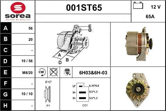 STARTCAR 001ST65 - Ģenerators www.autospares.lv