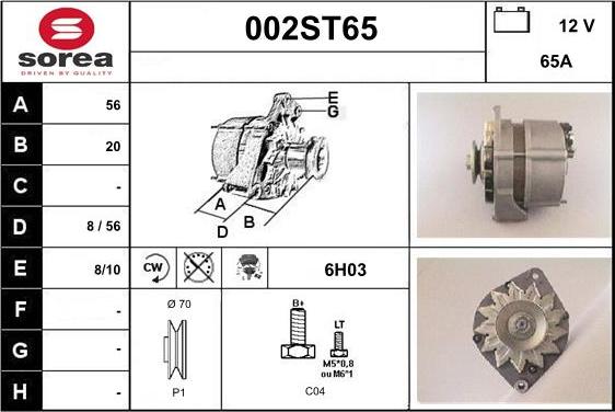 STARTCAR 002ST65 - Ģenerators autospares.lv