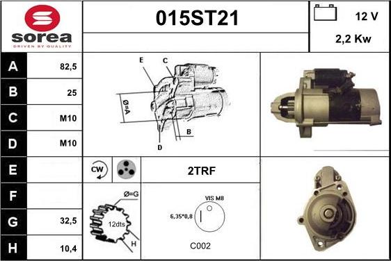 STARTCAR 015ST21 - Starteris www.autospares.lv