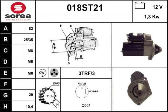 STARTCAR 018ST21 - Starteris autospares.lv