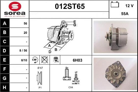 STARTCAR 012ST65 - Ģenerators www.autospares.lv