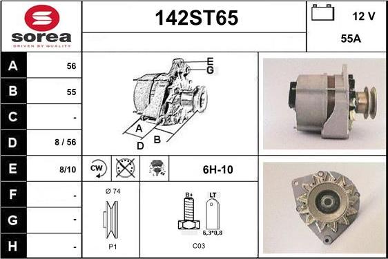 STARTCAR 142ST65 - Ģenerators www.autospares.lv