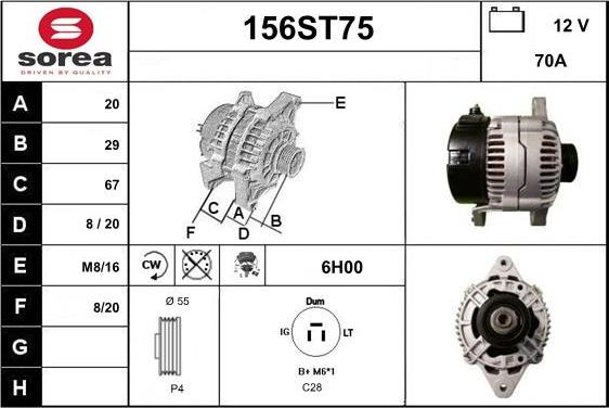 STARTCAR 156ST75 - Генератор www.autospares.lv