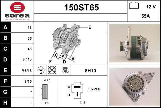 STARTCAR 150ST65 - Генератор www.autospares.lv