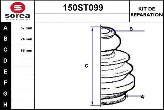 STARTCAR 150ST099 - Putekļusargs, Piedziņas vārpsta www.autospares.lv