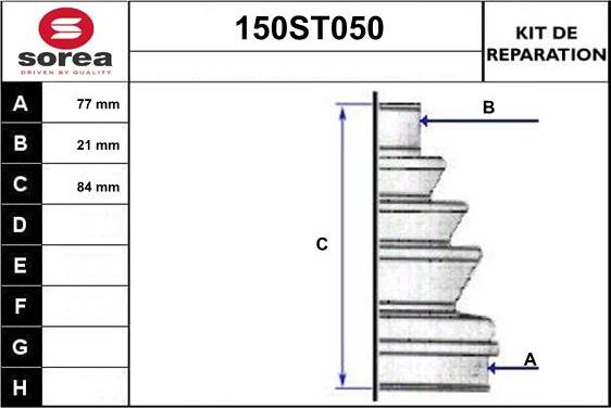 STARTCAR 150ST050 - Putekļusargs, Piedziņas vārpsta www.autospares.lv