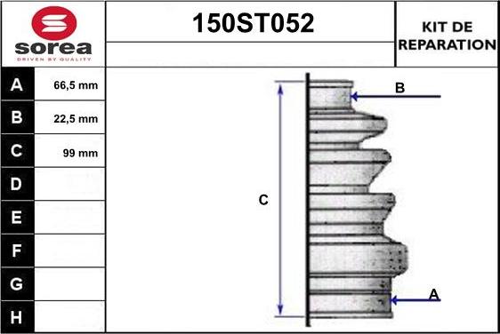 STARTCAR 150ST052 - Пыльник, приводной вал www.autospares.lv