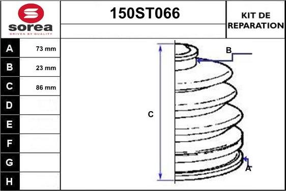 STARTCAR 150ST066 - Putekļusargs, Piedziņas vārpsta www.autospares.lv