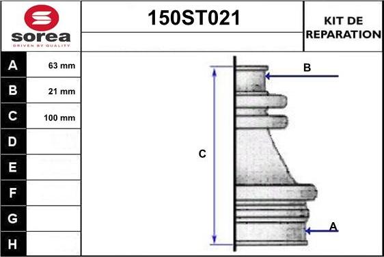 STARTCAR 150ST021 - Putekļusargs, Piedziņas vārpsta www.autospares.lv