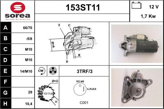 STARTCAR 153ST11 - Starteris www.autospares.lv