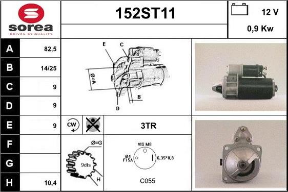 STARTCAR 152ST11 - Starteris autospares.lv