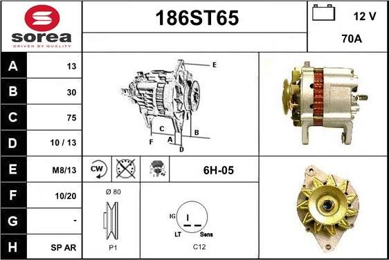 STARTCAR 186ST65 - Ģenerators autospares.lv