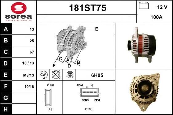 STARTCAR 181ST75 - Ģenerators www.autospares.lv