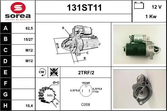 STARTCAR 131ST11 - Starter www.autospares.lv