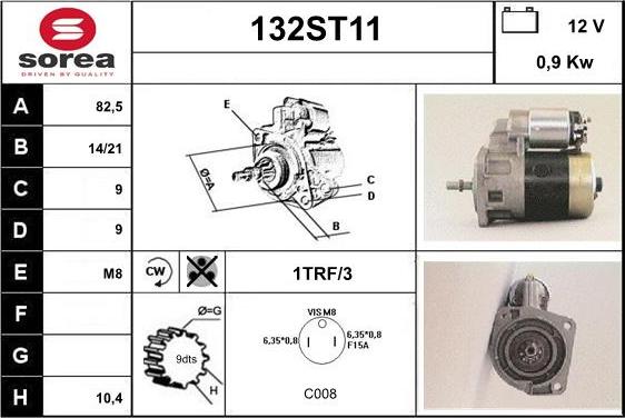 STARTCAR 132ST11 - Starteris autospares.lv