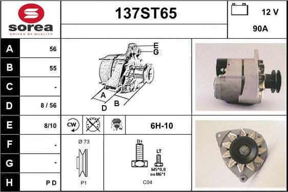 STARTCAR 137ST65 - Ģenerators www.autospares.lv