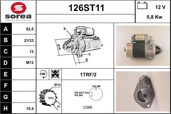 STARTCAR 126ST11 - Starteris autospares.lv