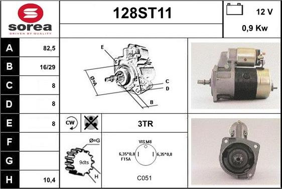 STARTCAR 128ST11 - Starteris www.autospares.lv