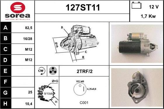 STARTCAR 127ST11 - Starteris www.autospares.lv