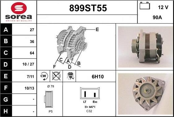 STARTCAR 899ST55 - Ģenerators www.autospares.lv