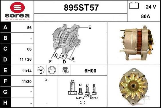 STARTCAR 895ST57 - Alternator www.autospares.lv