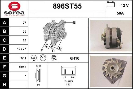 STARTCAR 896ST55 - Alternator www.autospares.lv