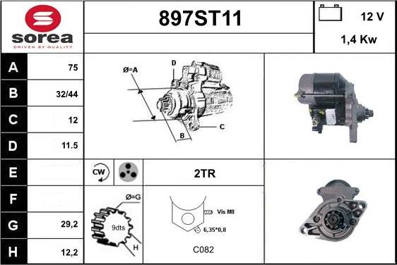 STARTCAR 897ST11 - Starter www.autospares.lv