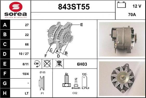 STARTCAR 843ST55 - Генератор www.autospares.lv