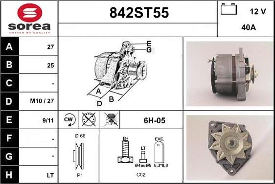 STARTCAR 842ST55 - Ģenerators www.autospares.lv