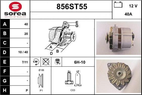 STARTCAR 856ST55 - Генератор www.autospares.lv