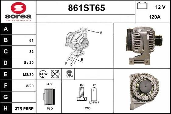 STARTCAR 861ST65 - Генератор www.autospares.lv