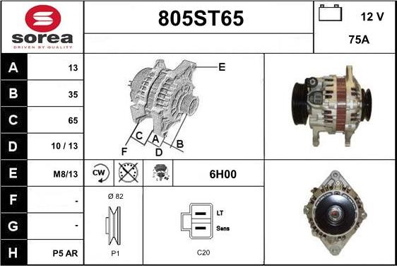 STARTCAR 805ST65 - Ģenerators autospares.lv