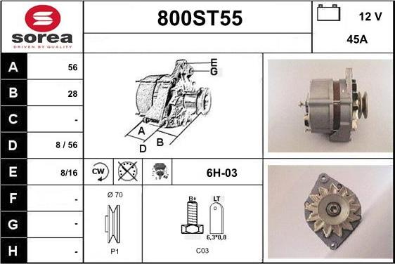 STARTCAR 800ST55 - Ģenerators autospares.lv